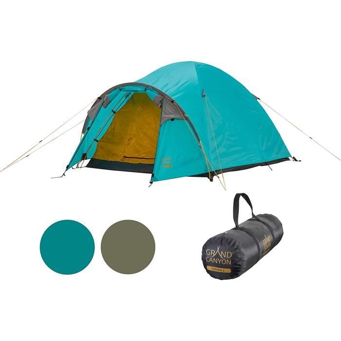 Tente Dôme 2 Personnes - 200x150x110 Cm - Imperméable, Légère Et Facile à Monter - Idéale Camping Et Randonnée