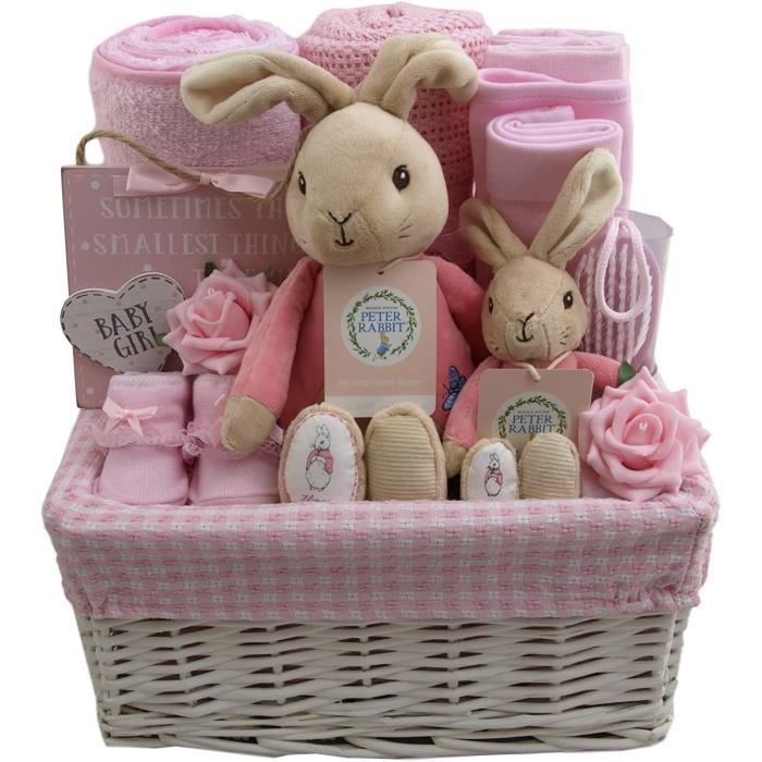 Panier Cadeau Pour Bebe Fille Peter Rabbit Flopsy Bunny Cadeau De Naissance Cdiscount Puericulture Eveil Bebe