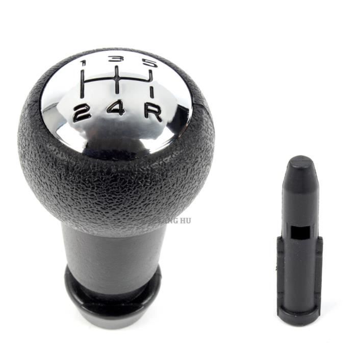 WANGXL Pommeau De Levier De Vitesse, Poignée De Vitesse, Noir, Plastique Et Cuir, Classique, 1 Unité, Pour Peugeot Partner 2008-on, 5 Speed