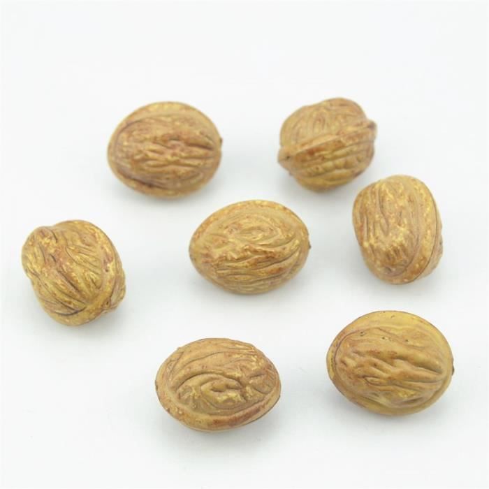 Objets Décoratifs,Mini Fruits Et Légumes Artificiels En Noyer, 10