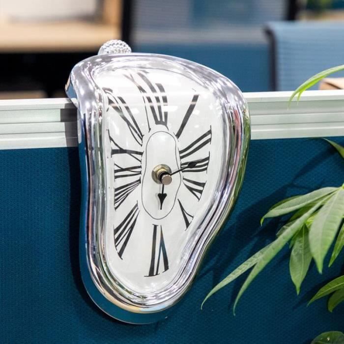 Horloge Fusion Dali Style - Forme De L Doré - Pour Étagère Ou Bureau - Mouvement Quartz - Pile AA