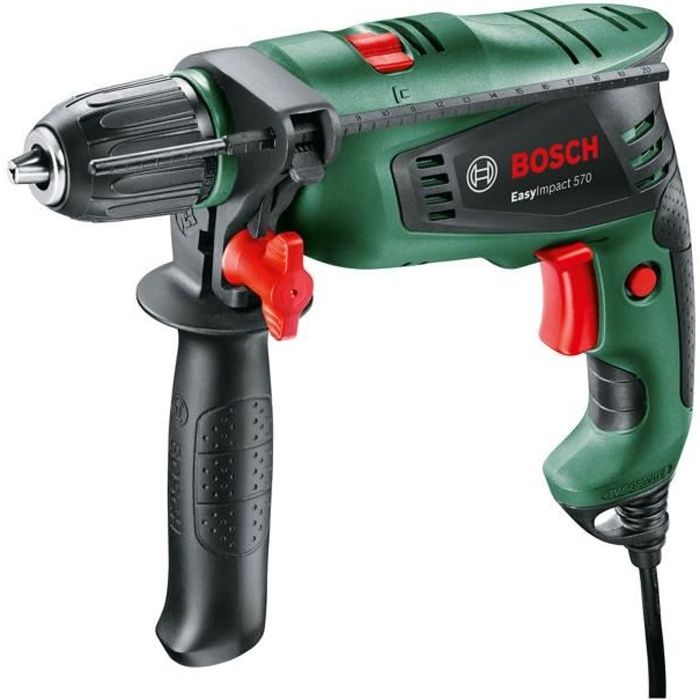 Perceuse à percussion filaire BOSCH EasyImpact 570W (poignée supplémentaire)