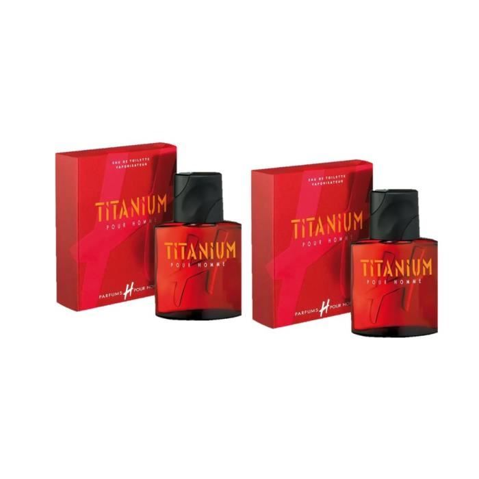 (Lot de 2) H POUR HOMME Eau de Toilette Homme Titanium 75 ml