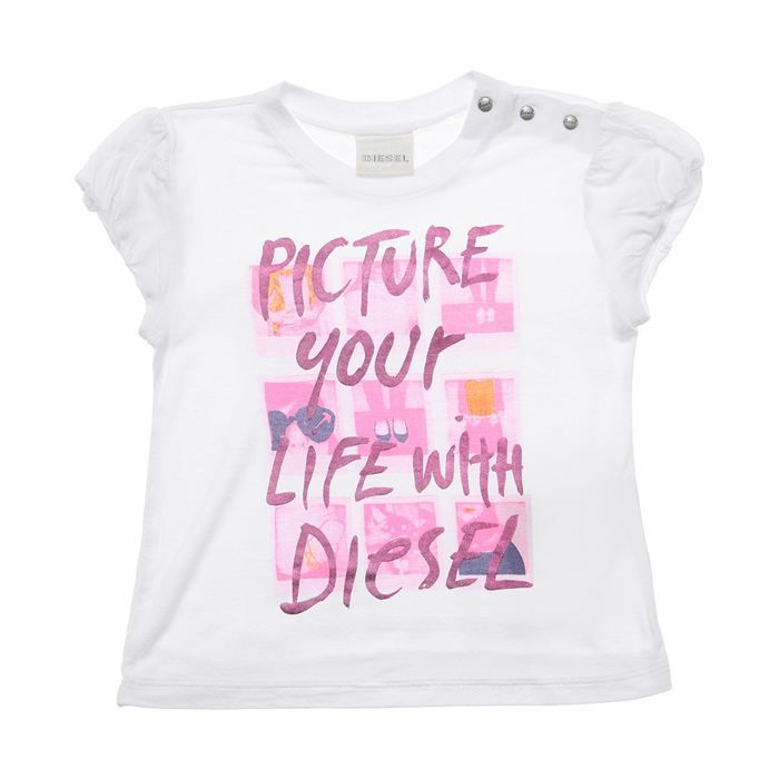 Diesel T Shirt Tuxab Bebe Fille Blanc Cdiscount Pret A Porter