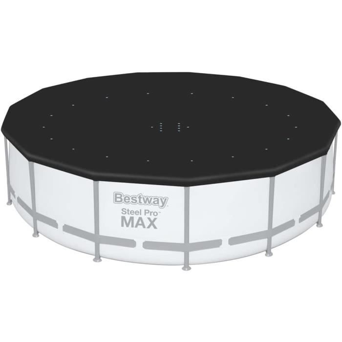 Bâche 4 Saisons Piscine Hors Sol Ronde Diamètre 427 Cm - Protection Anti-débris Noire