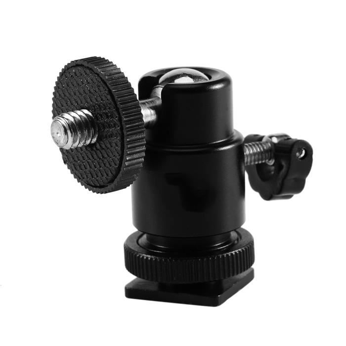 Cikonielf Rotule pour trépied Caméra Trépied 1/4 Hot Shoe Adaptateur