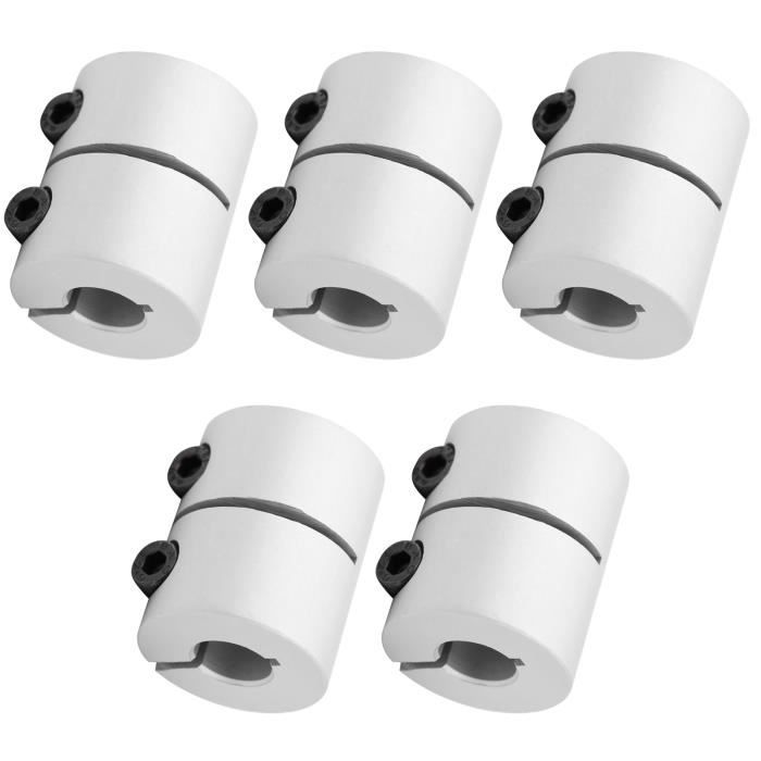 Lot De 5 Coupleurs D'arbre Moteur En Alliage Aluminium - 5-6mm, L25xD19, Marque Uxcell