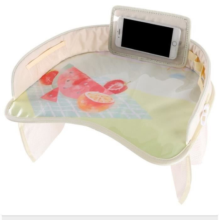 Plateau à Collation 3-en-1 Pour Poussette – Rotatif 360°, Porte-Gobelet & Grand Espace – Universel Bébé & Toddler