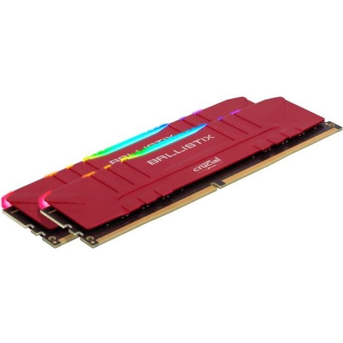 Top achat Memoire PC CRUCIAL Ballistix Red RGB 2x8GB (16GB Kit) DDR4 3200MT/s CL16 RGB pas cher Achat Memoire PC CRUCIAL Ballistix Red RGB 2x8GB (16GB Kit) DDR4 3200MT/s CL16 RGB pas cher