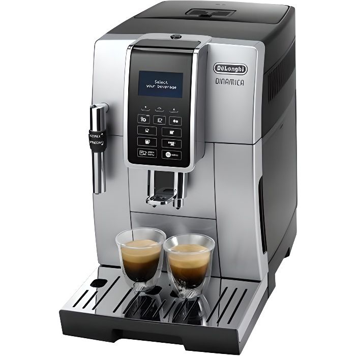 machine à expresso avec écran et broyeur pour Café en grains et moulu 1450W  gris noir