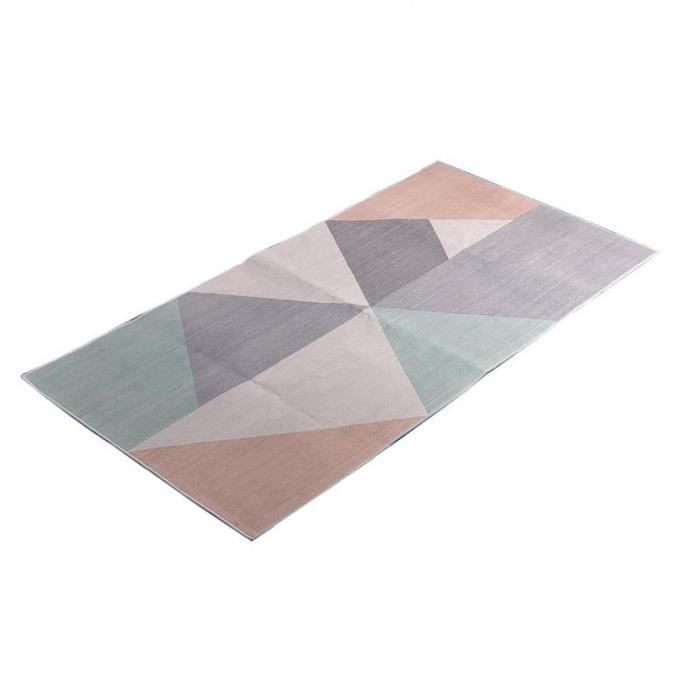 Tapis De Salon Nordique Couleur Losange Géométrique Tapis Chambre