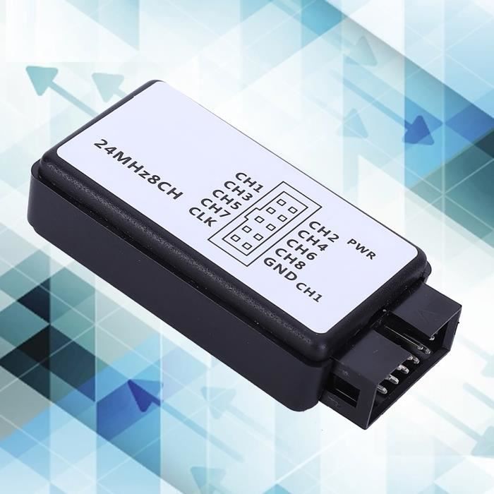Analyseur Logique USB 8 Canaux 24 MHz - Pour Arduino, électronique, 0-5,5V - Neuf