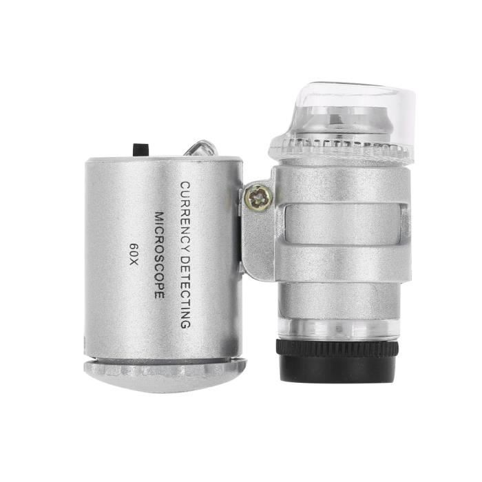 Microscope Numérique De Poche 60X Avec Lumière LED Et UV - Parfait Pour L'exploration Des Bijoux, Pièces, Textiles - Pour Adultes Et Enfants Curieux !