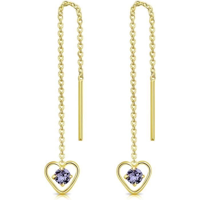 Ouvert Coeur Filigrane Boucles D'Oreilles Pendantes en Argent