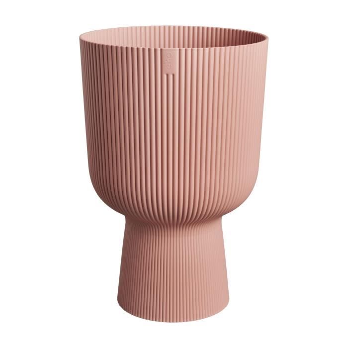 Pot de fleurs - VIBES FOLD - Plastique - Rose - Ø29 5xH45cm - 100% récyclé - Intérieur - ELHO