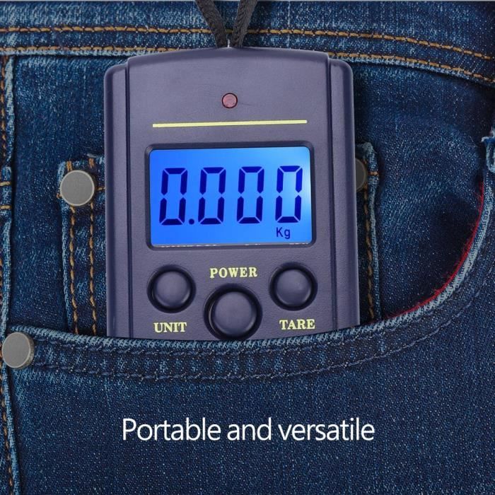Pèse-Bagage Électronique Thorder - Portable, 50 Kg Max, Écran LCD Rétroéclairé, Fonction Tare, Pour Voyage