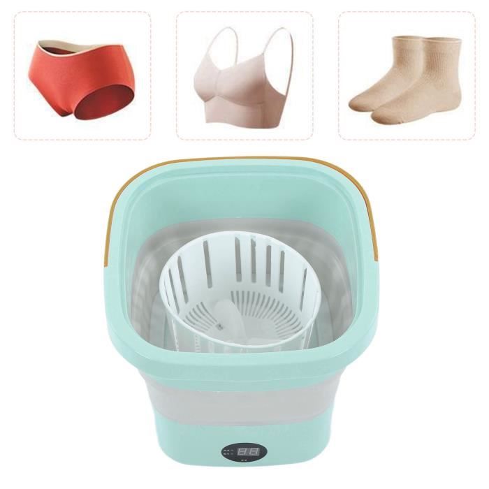 Mini Laveuse Portable 2 En 1 9L - Machine à Laver Et Essorer - Pour Petits Vêtements, Sous-vêtements, Chaussettes - Prise UE