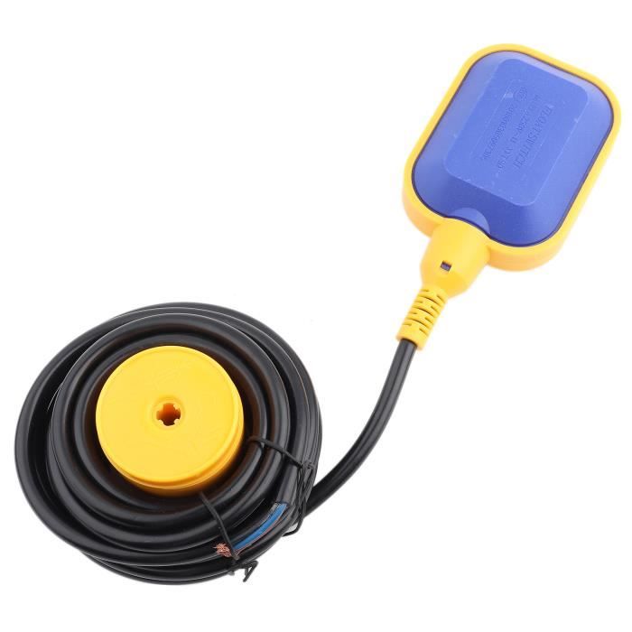 Interrupteur à Flotteur Avec Câble 5m - Contrôle Automatique Niveau D'eau Pour Pompe - 250V 15A, 0-65°C