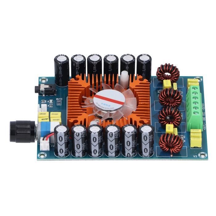 Carte Amplificateur Audio ZK-R502E - Sortie 50W+50W, Compatible Haut-parleurs 10-50W - Avec Dissipateur Thermique - 7