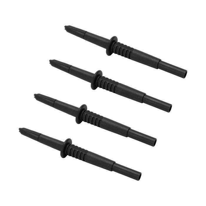 4 Sondes De Test Aiguille 2mm - 600V / 10A CAT II - Pour Multimètre, Perçage Isolation Fil - Longueur Totale 84,5 Mm