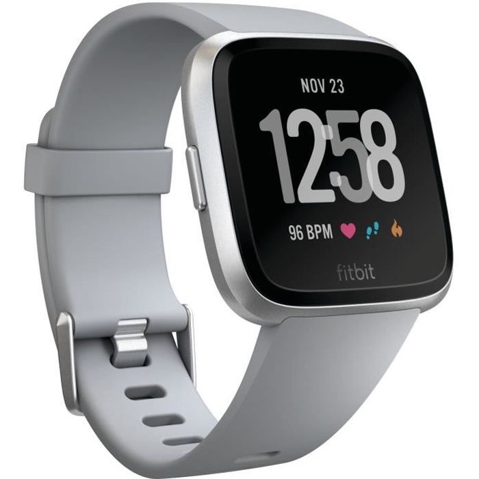 Montre-coach connectée FITBIT VERSA - Grise - GPS connecté - Fréquence cardiaque PurePulse - Résistante à l'eau