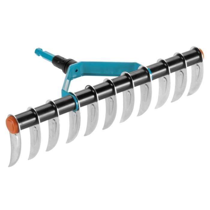 GARDENA Râteau aérateur de gazon 35cm Combisystem® Acier robuste 11 dents – anti mousse et émiettage – Garantie - vue 1