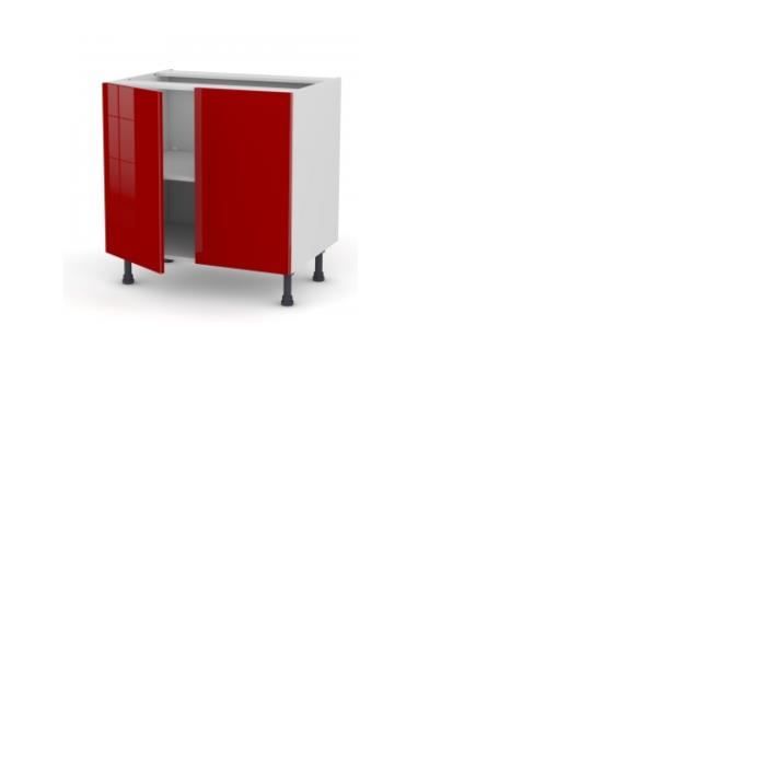 Meuble Bas De Cuisine Couleur Rouge Casserolier Achat Vente Pas Cher