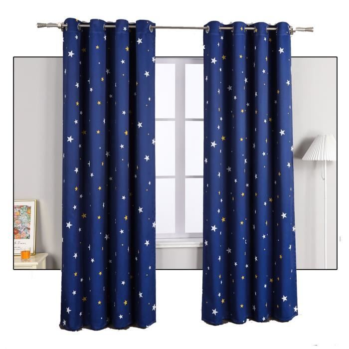 Rideaux Enfants Arc-en-Ciel 3D - 2 Panneaux Occultants 60x150cm - Décoration Chambre Enfant