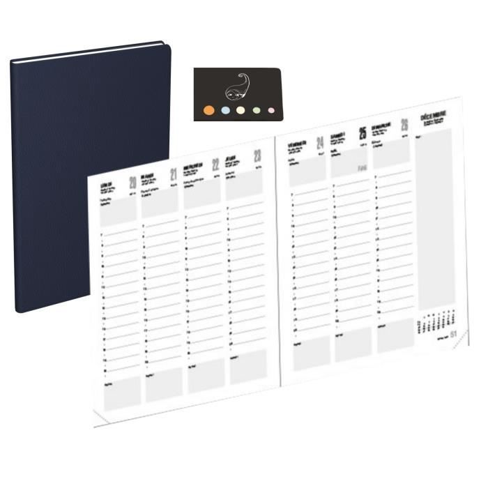 Lot Agenda Français Civil 2023 Paperblanks "Chroniques Turquoises" Ultra Vertical 1 Semaine Sur - View #8