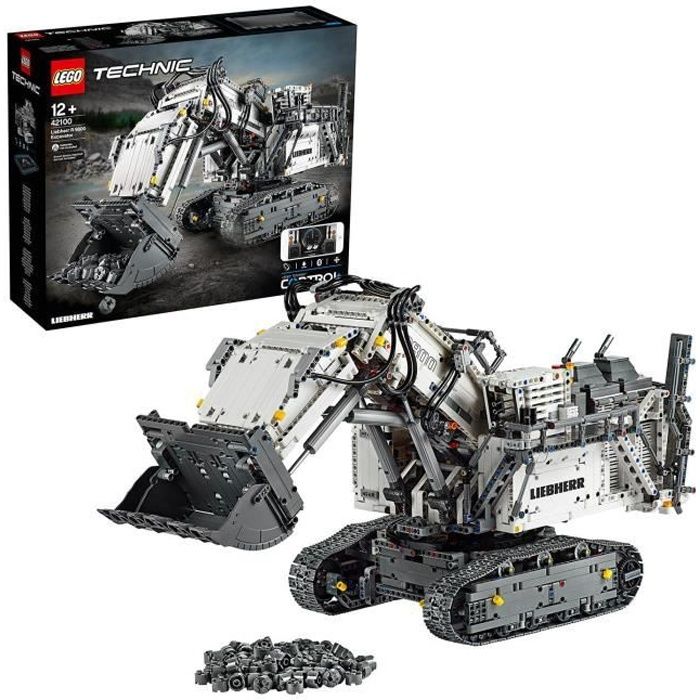 LEGO® Technic 42100 La pelleteuse Liebherr R 9800, Véhicule de Chantier RC  Télécommandé, Kit de Construction - Cdiscount Jeux - Jouets