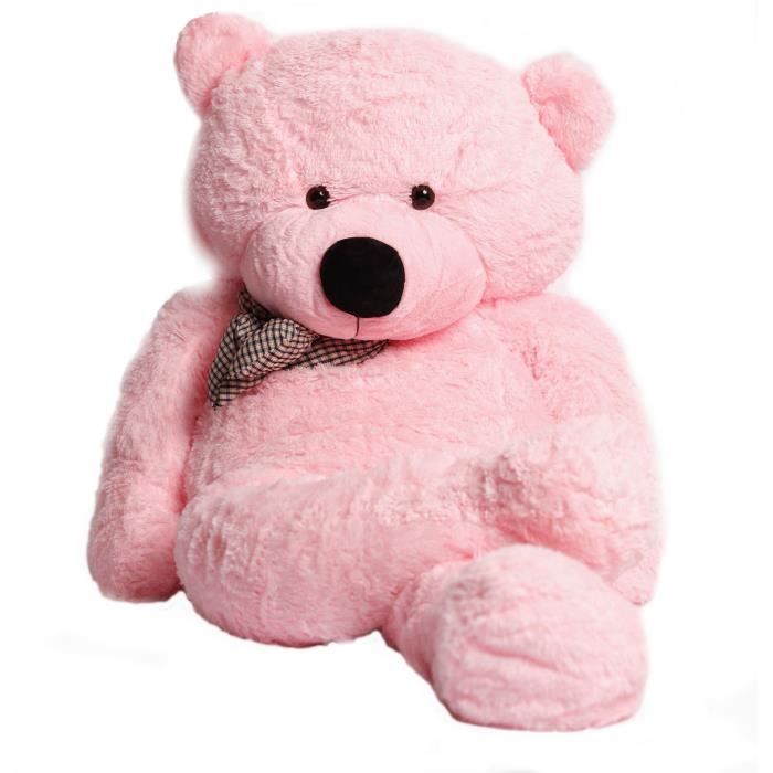 Snow Play – Ours En Peluche Rose – Léger 165 G – Poignée Tête Panoramique – Dès 3 Ans – Modèle Volant