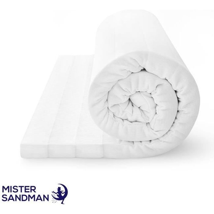 Surmatelas Moelleux 160x200 Cm - Épaisseur 2 Cm, Microfibre Douce, Lavable En Machine - Certifié Oeko-Tex, Anti-acarien