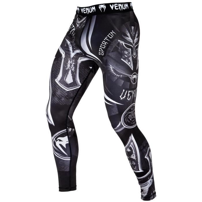 pantalon de compression - venum - gladiator - noir - mixte - boxe - kick-boxing