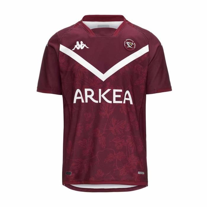 Maillot Domicile UBB Bordeaux Pour Enfant - Collection Kombat By Kappa - Tissu Recyclé, Coupe Dynamique - Supportez Le Rugby Avec Style