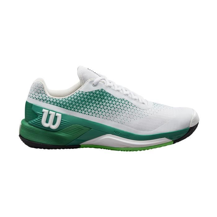 chaussures de tennis de tennis wilson rush pro 4.0 clay - white/bosphorus - 46 2/3