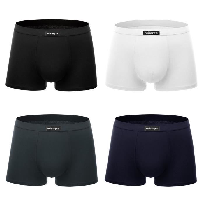 Boxer-Caleçon Homme élasticité Microfibre Lot de 4 ...