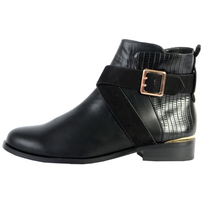 Bottine Femme - The Divine Factory QL4027 - Noir - Confort exceptionnel