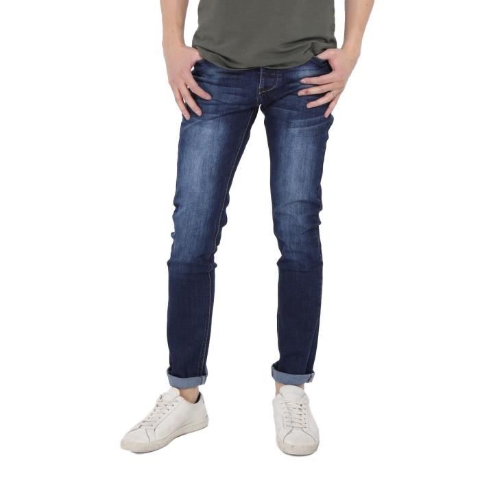 EDO JEAN - Jean homme - Jean slim bleu used