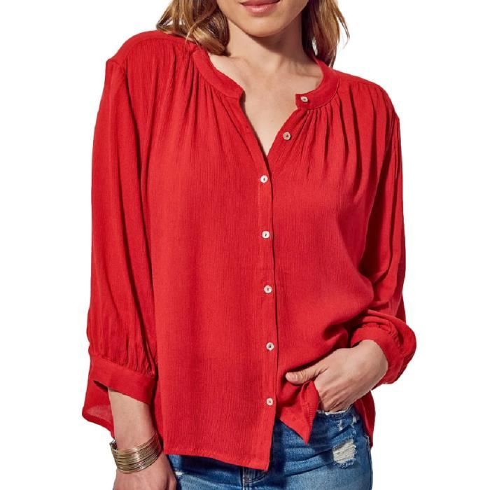Chemise rouge femme hotsell