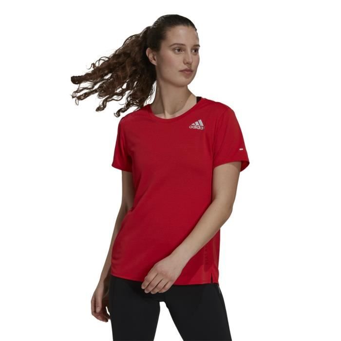 Tee shirt online rouge adidas femme