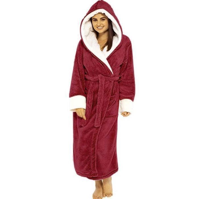 Robe de chambre polaire femme avec on sale fermeture eclair blanche porte