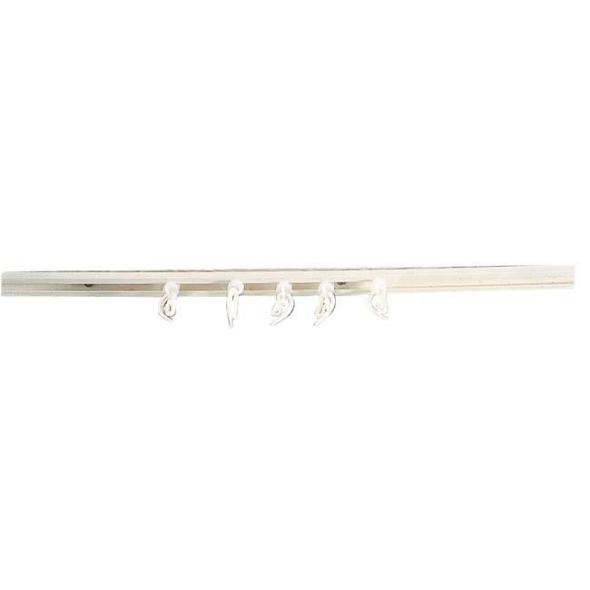 40 Rails De Rideau Coulissants En PVC - Pour Douche, Fenêtre, Plafond - Blanc