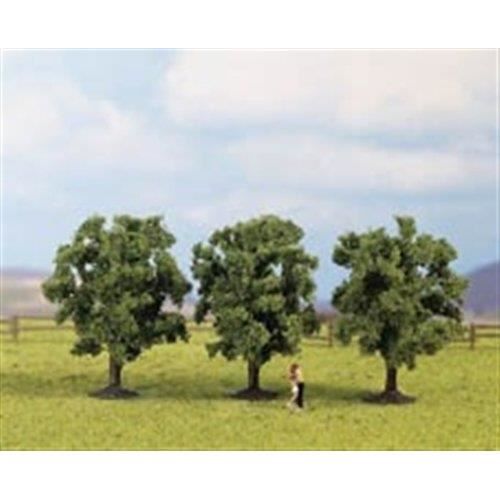 Noch 25110 – 3 Arbres Fruitiers Verts 8 Cm – Maquette Ferroviaire Et Diorama – Décoration Végétale Échelle HO – Dès 14 Ans