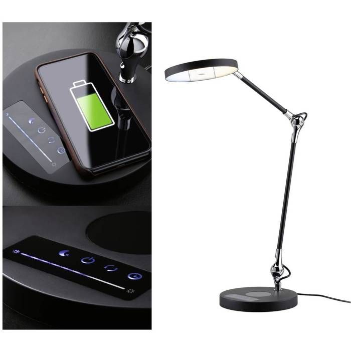 Lampe de bureau à LED Paulmann Numis 78910 11 W blanc chaud noir