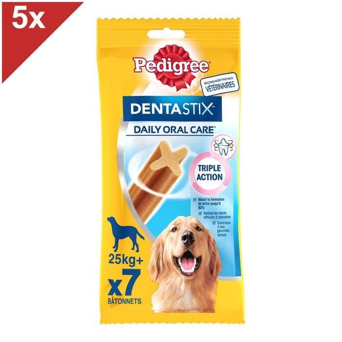 PEDIGREE Dentastix Friandises à mâcher grand chien 35 sticks dentaires (5x7)