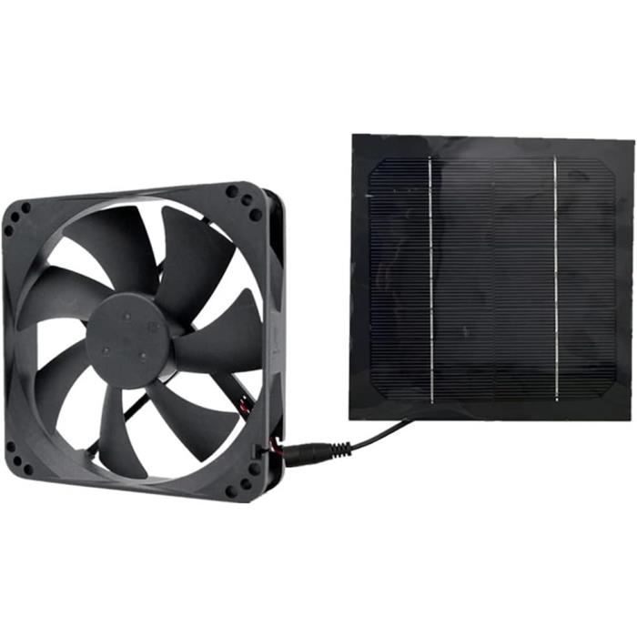 Ventilateur Extracteur Solaire 12V Pour Toit Ou Mur - Panneau Solaire Intégré - Idéal Pour Salle De Bain, Cuisine, Cave