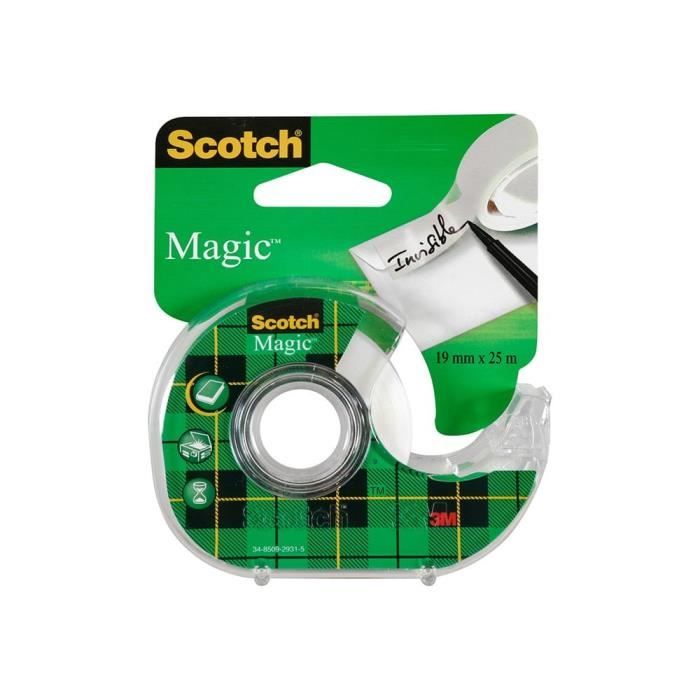 Ruban Adhésif 25m Magic Et Dévidoir Scotch Le Lot