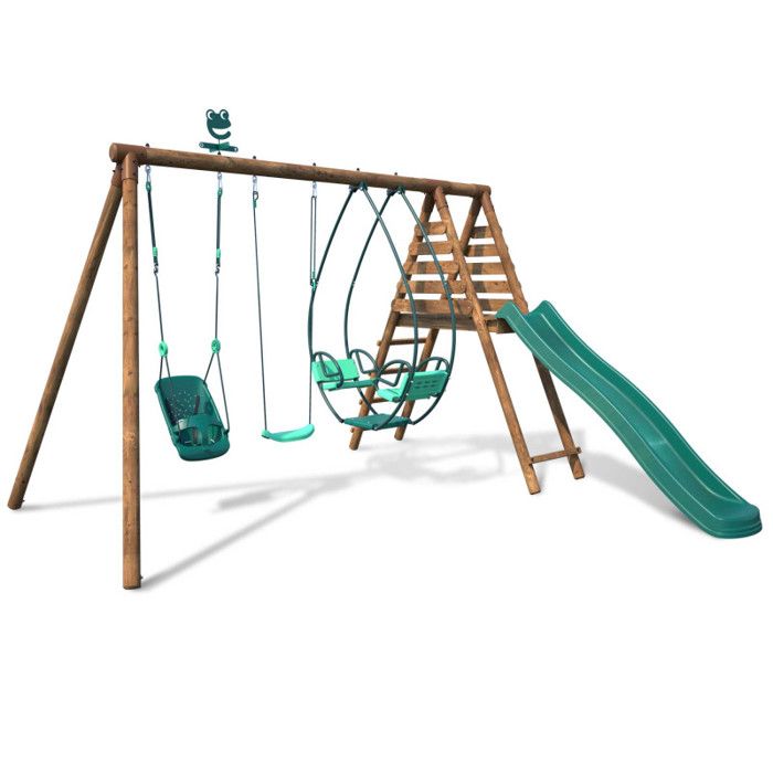 Soulet Balancoire En Bois Eco Responsable Colza Avec Portique Et Toboggan Balancoire Siege Bebe Balancelle Cdiscount Jeux Jouets