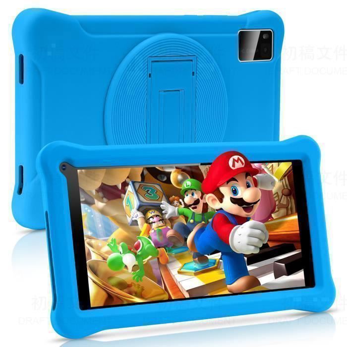 SUMTAB Tablette Enfants 7 Pouces – 8Go RAM – 64Go ROM – Android 11 – bleu