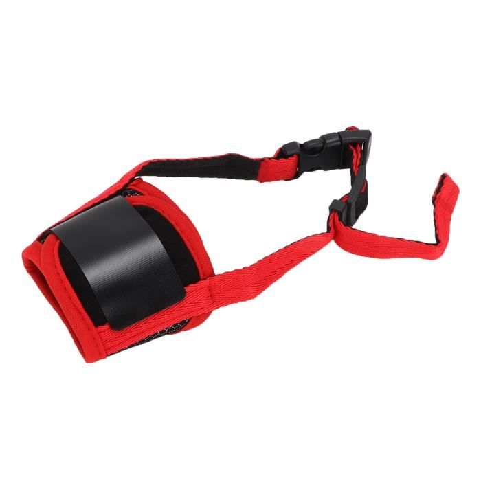Muselière pour chien confortable réglable facile à porter facile à nettoyer anti-morsure et anti-manger (rouge XXL) SURENHAP